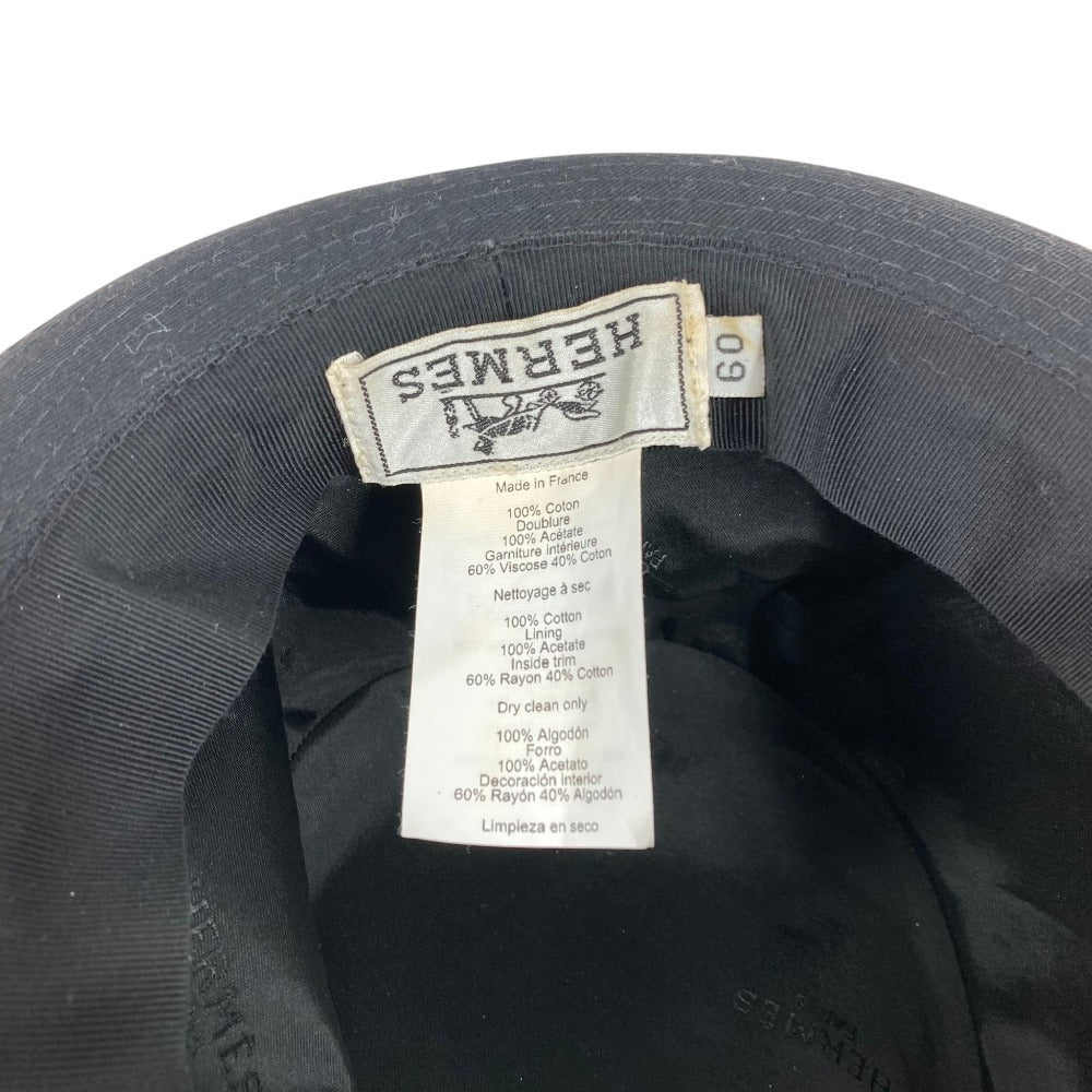 HERMES H logo Hat Cap Bucket Hat Bob Hat Hat Cotton Unisex Gray