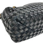 BALLY B Logo Quilted Tassel Fringe Crossbody Bag Pochette Shoulder Bag Leather Unisex Black