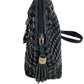 BALLY B Logo Quilted Tassel Fringe Crossbody Bag Pochette Shoulder Bag Leather Unisex Black
