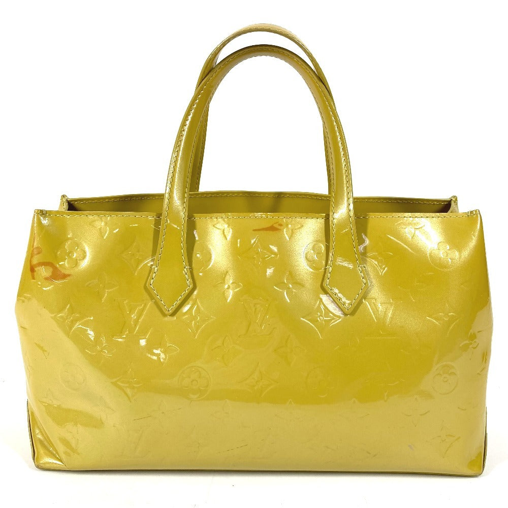 LOUIS VUITTON M91643 Monogram Vernis Wilshire PM Wilshire PM Bag Tote Bag Handbag Monogram Vernis Women's Vert Impression Yellow
