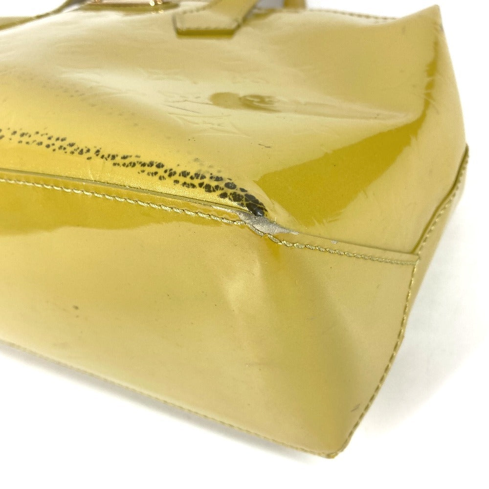LOUIS VUITTON M91643 Monogram Vernis Wilshire PM Wilshire PM Bag Tote Bag Handbag Monogram Vernis Women's Vert Impression Yellow