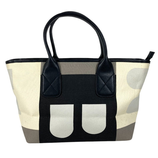 BALLY B Logo Busy B Bag Tote Bag Handbag Leather/Canvas Unisex Black