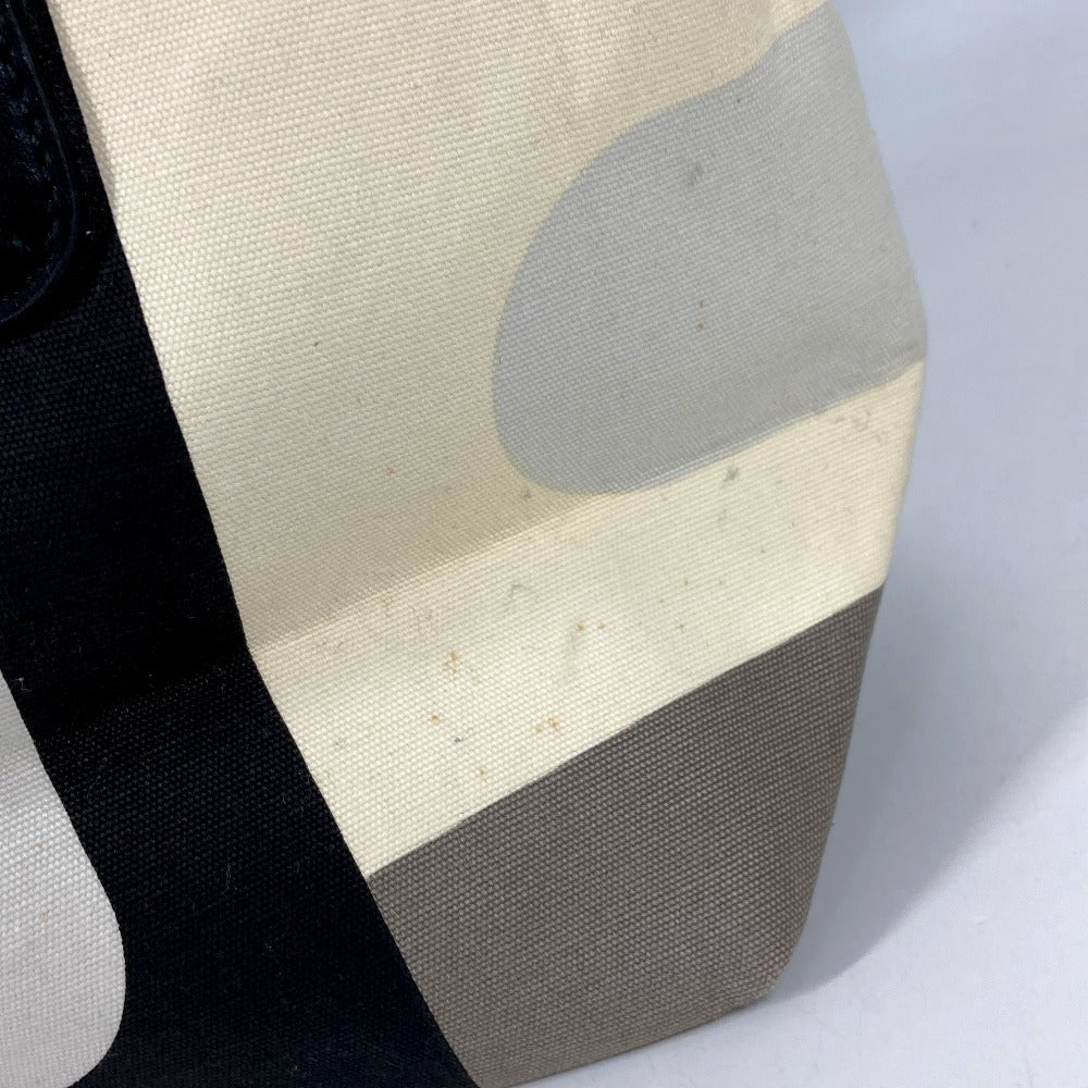 BALLY B Logo Busy B Bag Tote Bag Handbag Leather/Canvas Unisex Black