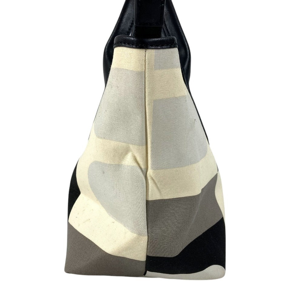 BALLY B Logo Busy B Bag Tote Bag Handbag Leather/Canvas Unisex Black