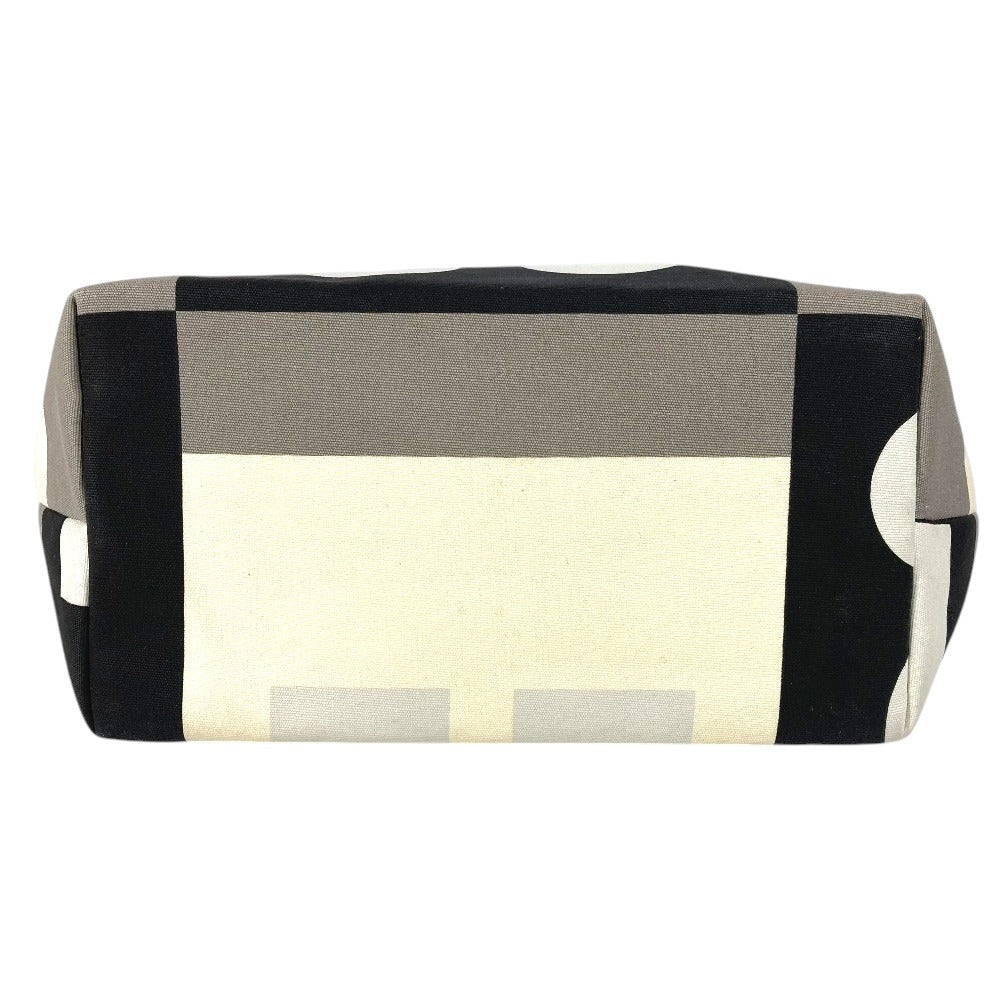 BALLY B Logo Busy B Bag Tote Bag Handbag Leather/Canvas Unisex Black