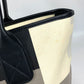 BALLY B Logo Busy B Bag Tote Bag Handbag Leather/Canvas Unisex Black