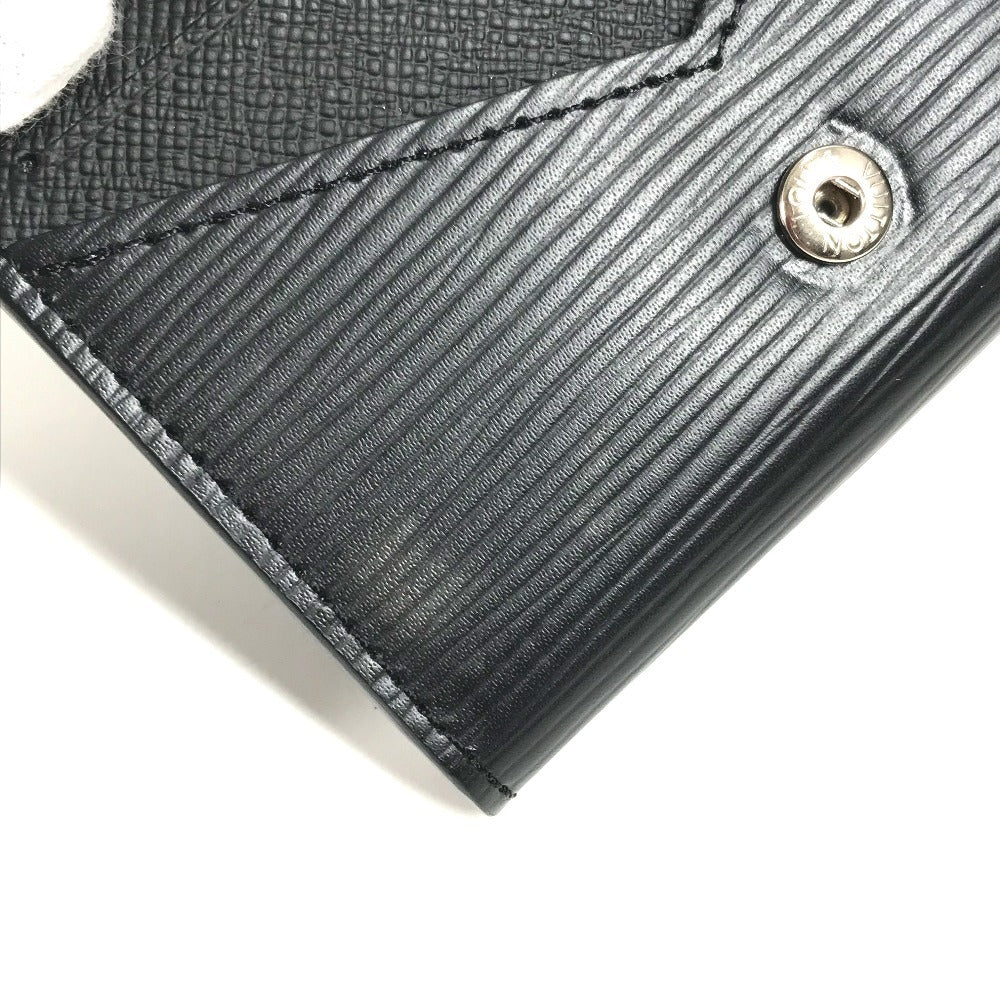 LOUIS VUITTON M56582 Epi Envelope Carte de Visite Business Card Case, Pass Case with Flap, Bifold Card Case, Epi Leather, Unisex, Noir Black