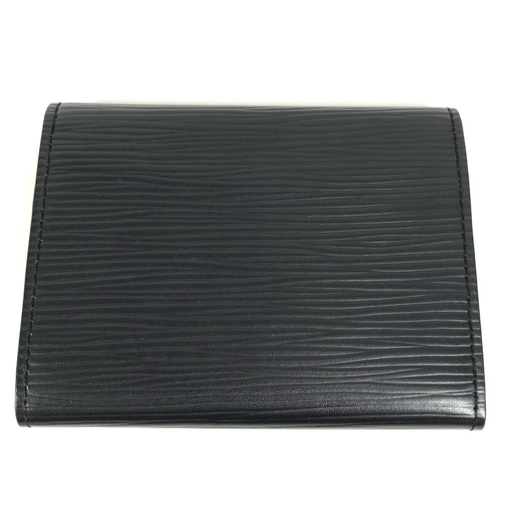 LOUIS VUITTON M56582 Epi Envelope Carte de Visite Business Card Case, Pass Case with Flap, Bifold Card Case, Epi Leather, Unisex, Noir Black