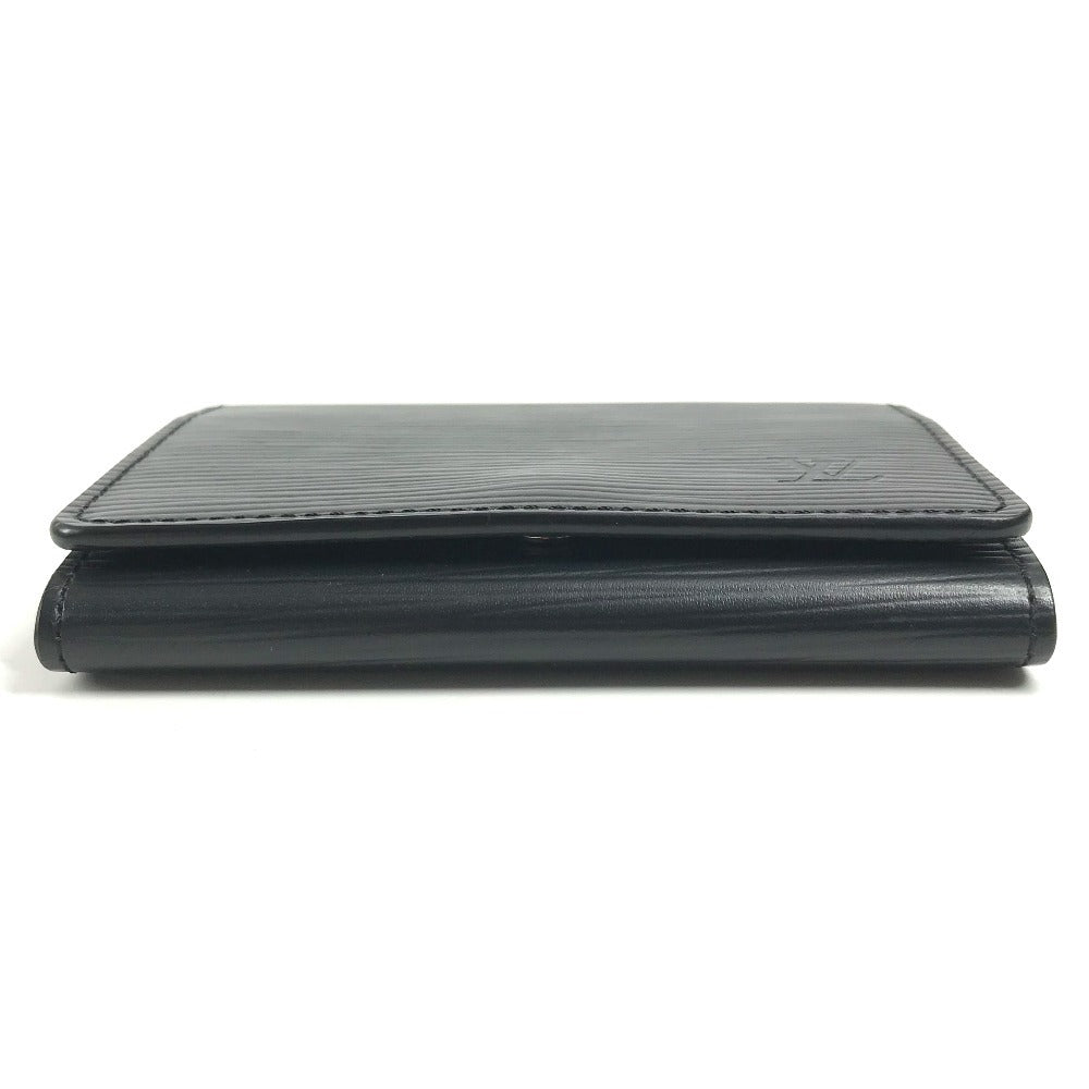LOUIS VUITTON M56582 Epi Envelope Carte de Visite Business Card Case, Pass Case with Flap, Bifold Card Case, Epi Leather, Unisex, Noir Black