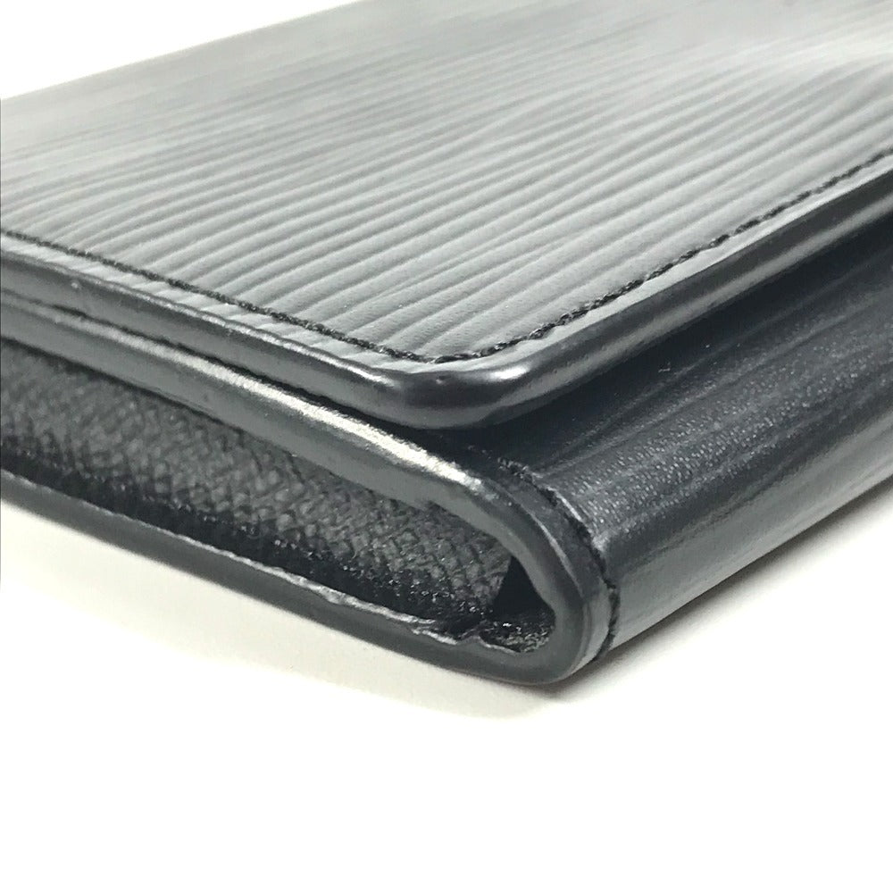 LOUIS VUITTON M56582 Epi Envelope Carte de Visite Business Card Case, Pass Case with Flap, Bifold Card Case, Epi Leather, Unisex, Noir Black