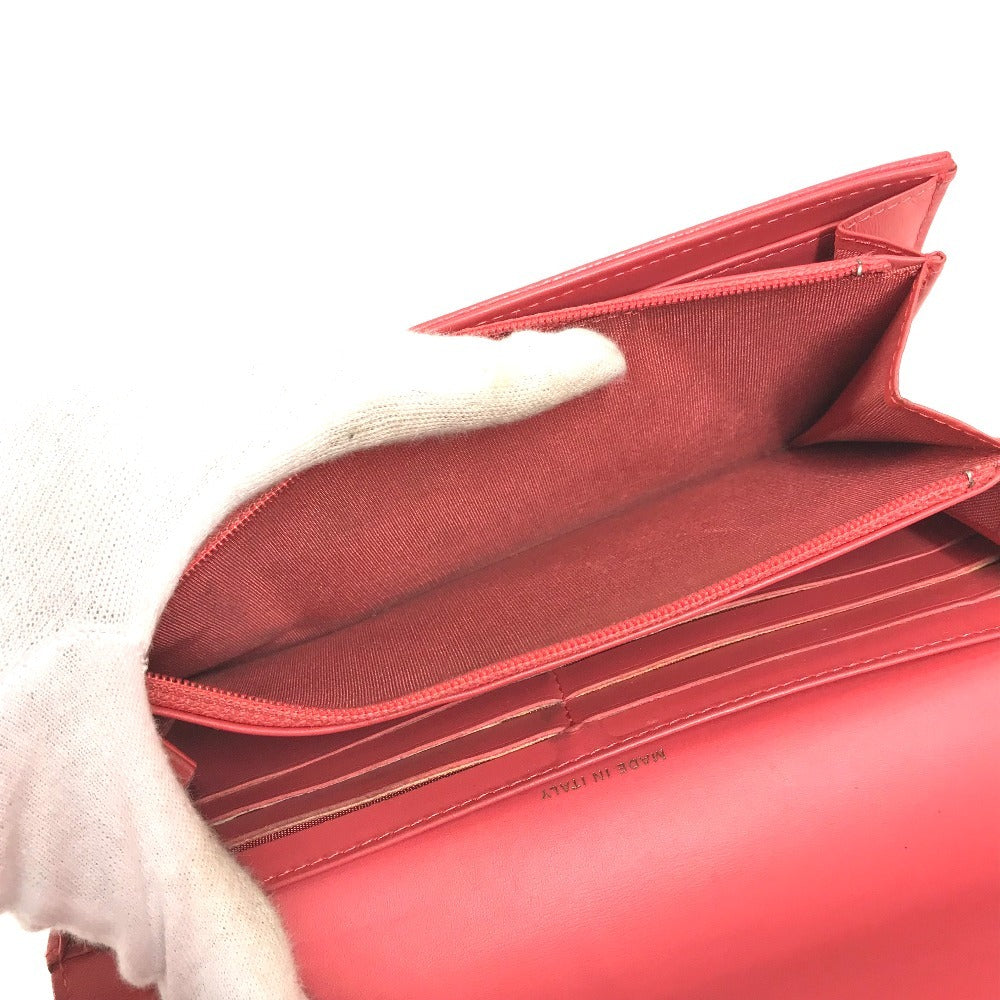 CHANEL CC Coco Mark Logo Long Wallet Flap Caviar Skin Unisex Red