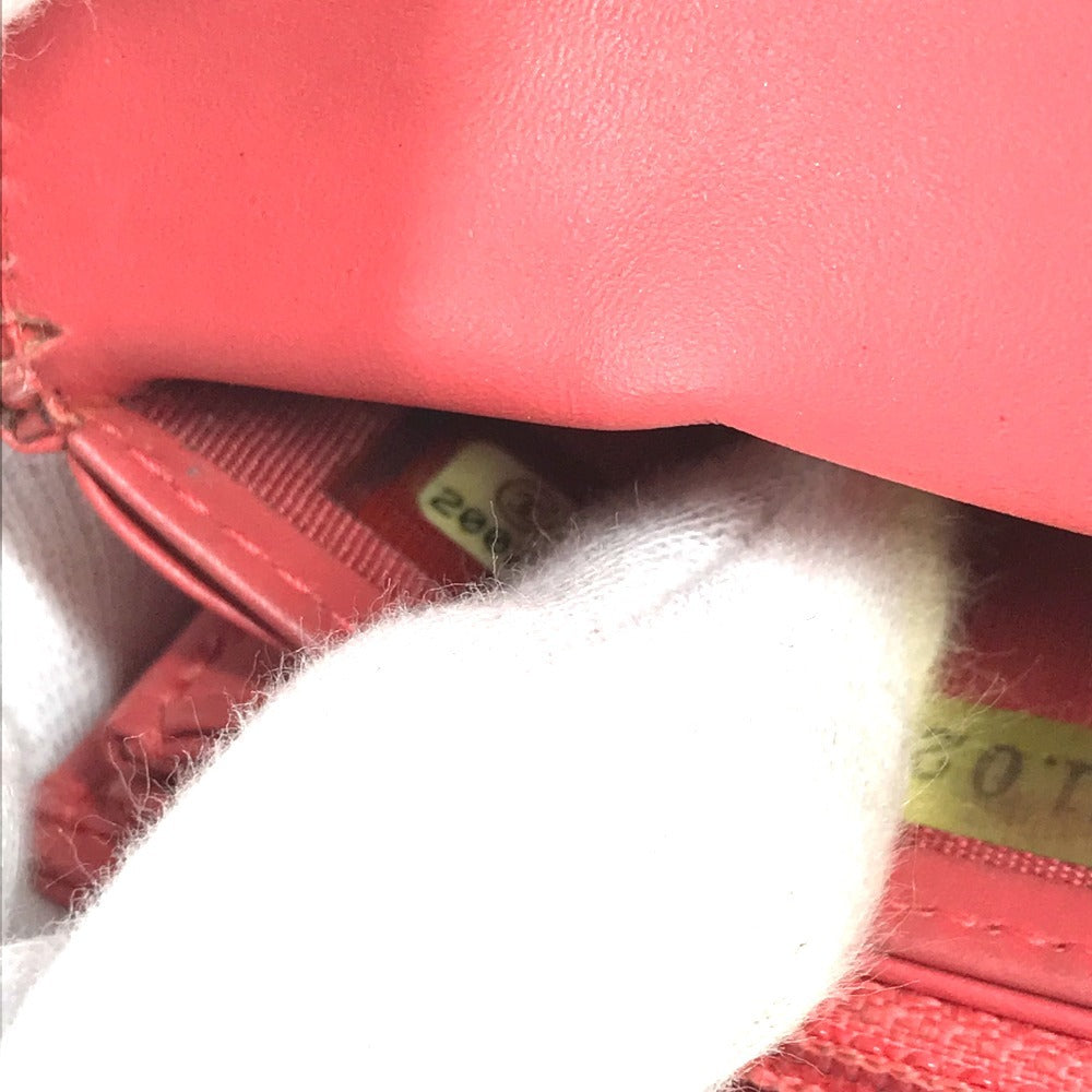 CHANEL CC Coco Mark Logo Long Wallet Flap Caviar Skin Unisex Red