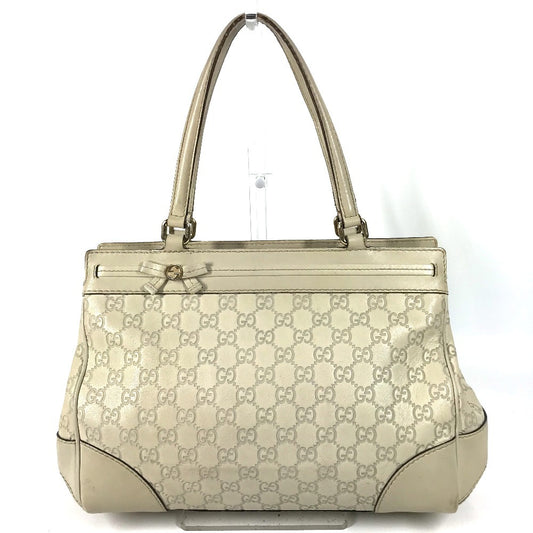 GUCCI 257063 GG ロゴ グッチシマ カバン トートバッグ 肩掛け ショルダーバッグ ハンドバッグ シマレザー ユニセックス アイボリー