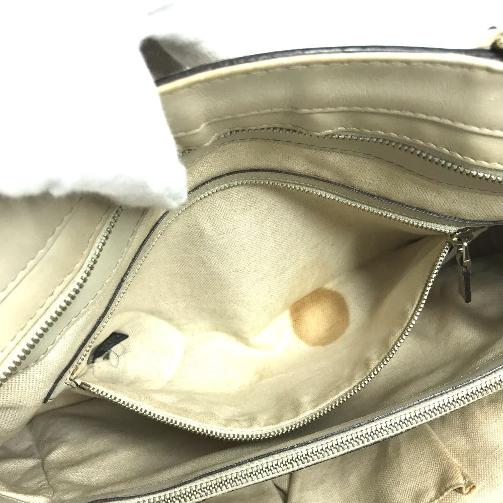 GUCCI 257063 GG Logo Guccissima Bag Tote Bag Shoulder Bag Handbag Shima Leather Unisex Ivory