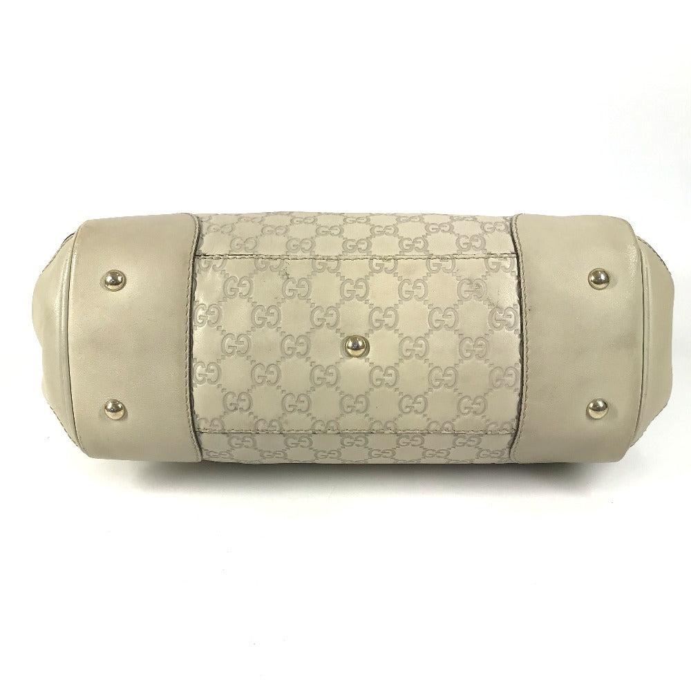 GUCCI 257063 GG Logo Guccissima Bag Tote Bag Shoulder Bag Handbag Shima Leather Unisex Ivory