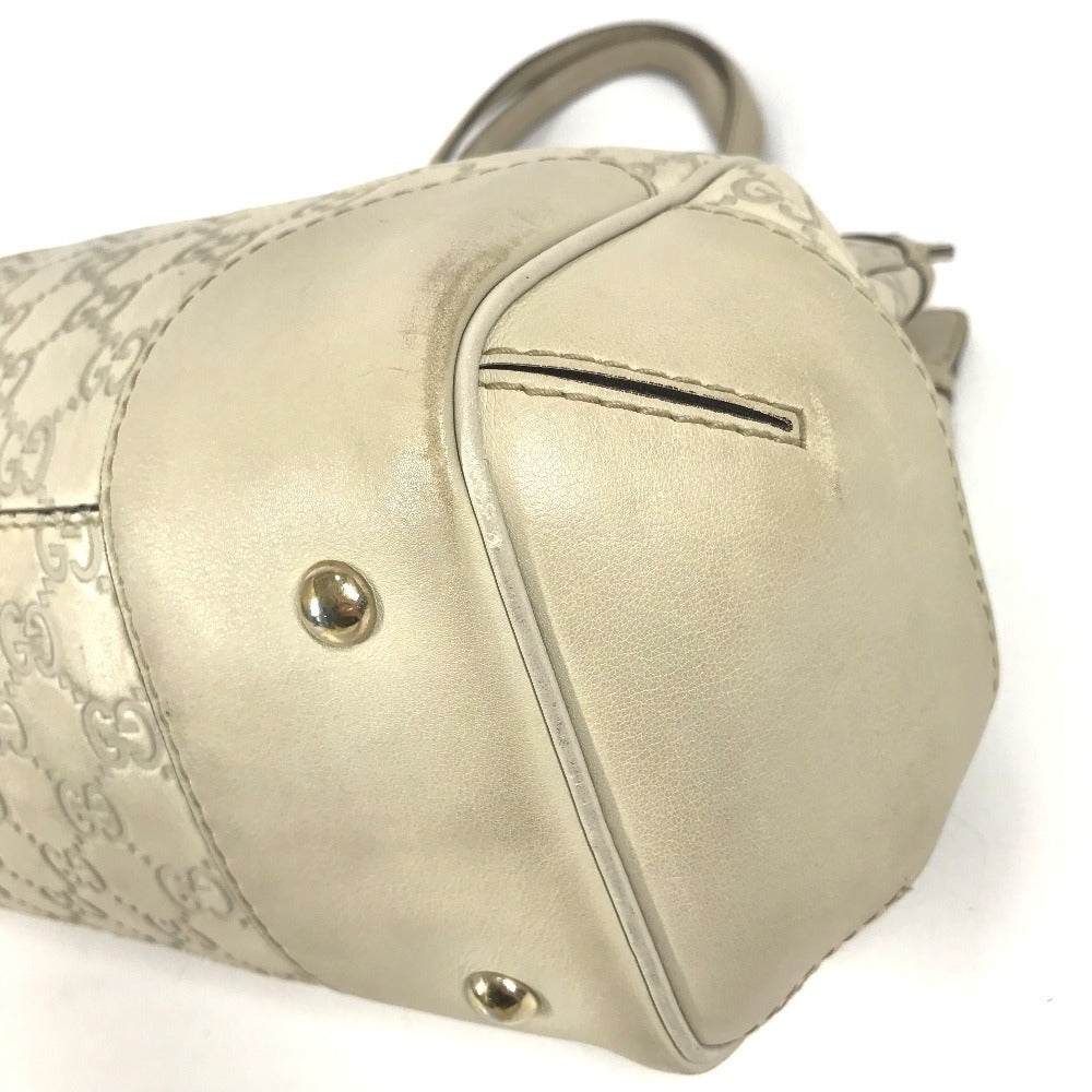 GUCCI 257063 GG Logo Guccissima Bag Tote Bag Shoulder Bag Handbag Shima Leather Unisex Ivory