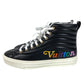 LOUIS VUITTON Shoes Rainbow Stellar Line High-Top Sneakers Leather Women's Black
