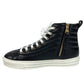 LOUIS VUITTON Shoes Rainbow Stellar Line High-Top Sneakers Leather Women's Black