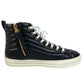 LOUIS VUITTON Shoes Rainbow Stellar Line High-Top Sneakers Leather Women's Black