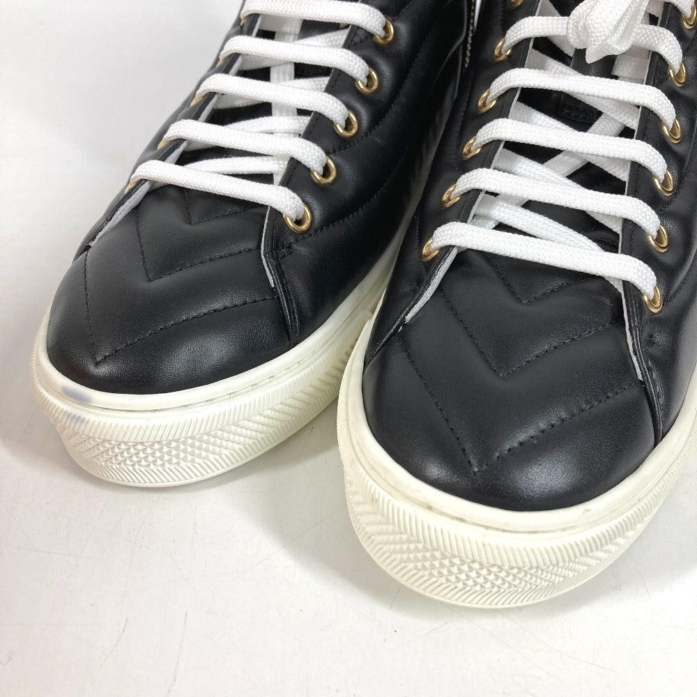 LOUIS VUITTON Shoes Rainbow Stellar Line High-Top Sneakers Leather Women's Black