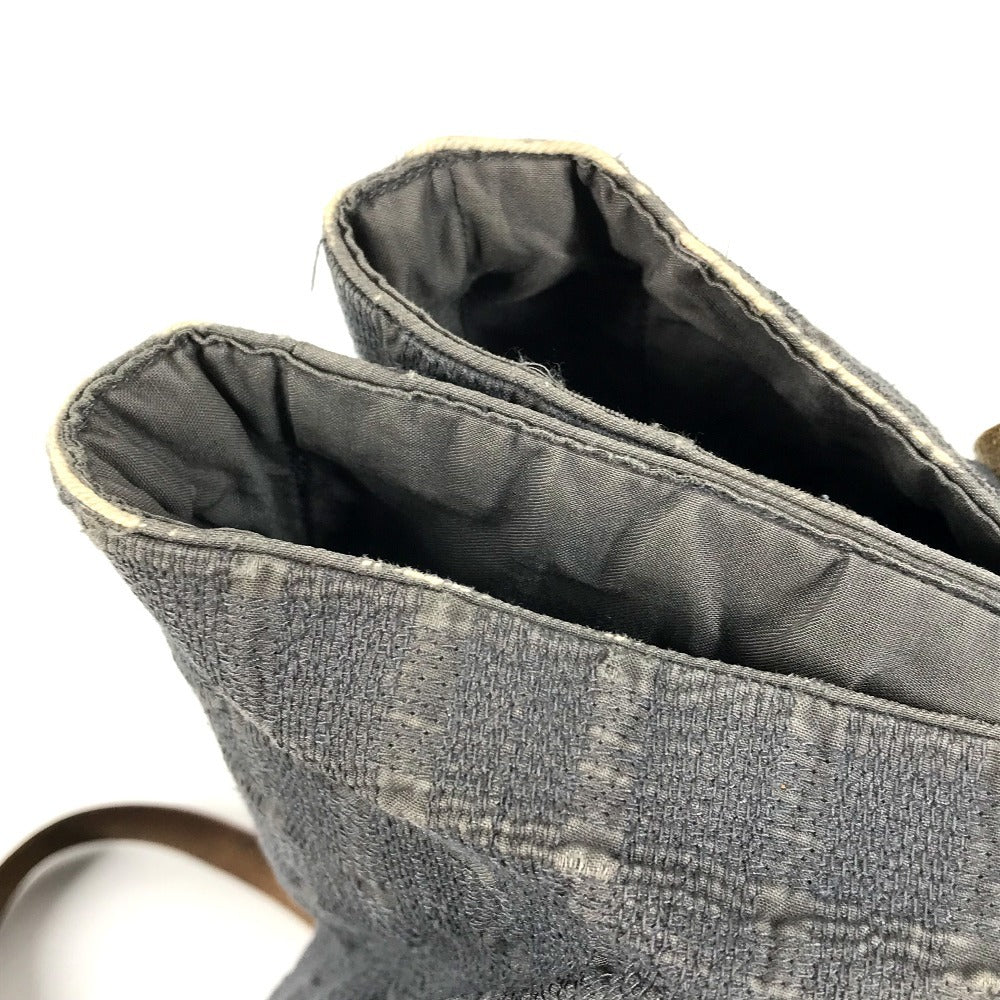 HERMES Ahmedabad Cabas de Poche Shoulder Bag Cotton Unisex Gray