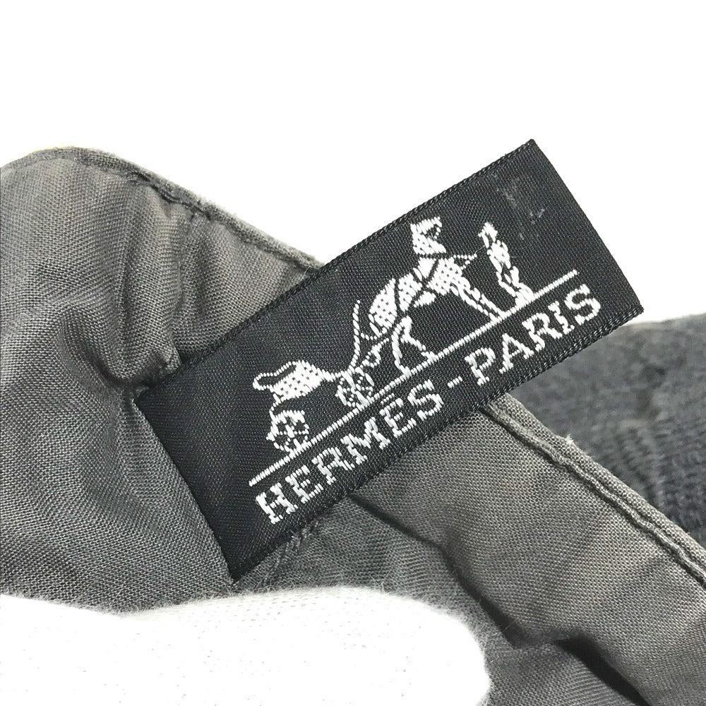 HERMES Ahmedabad Cabas de Poche Shoulder Bag Cotton Unisex Gray