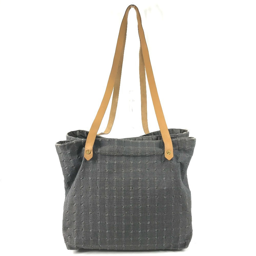 HERMES Ahmedabad Cabas de Poche Shoulder Bag Cotton Unisex Gray