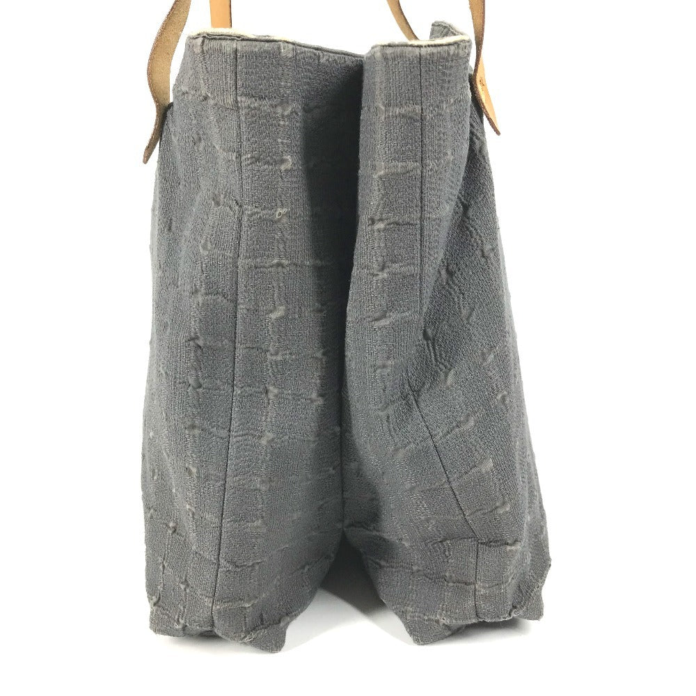 HERMES Ahmedabad Cabas de Poche Shoulder Bag Cotton Unisex Gray