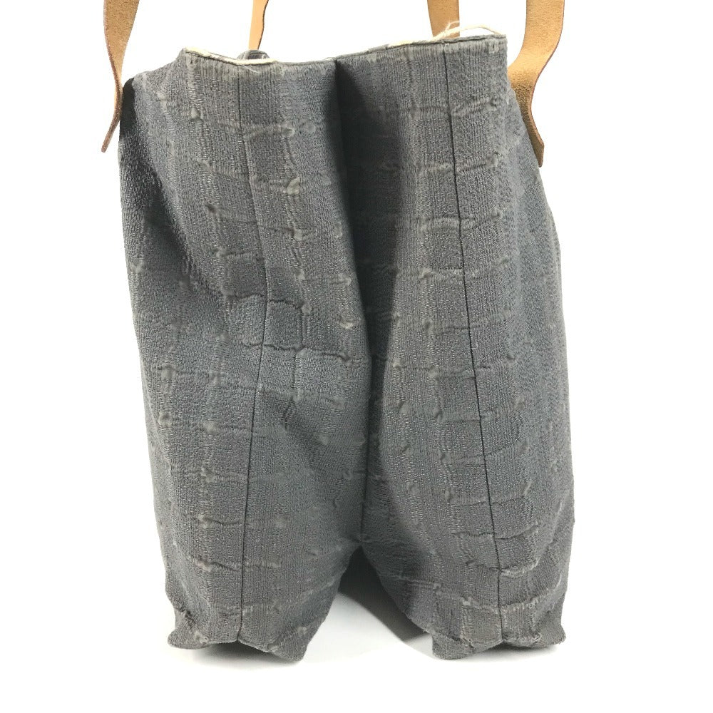 HERMES Ahmedabad Cabas de Poche Shoulder Bag Cotton Unisex Gray