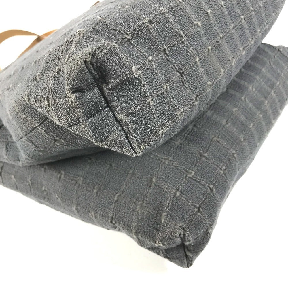 HERMES Ahmedabad Cabas de Poche Shoulder Bag Cotton Unisex Gray