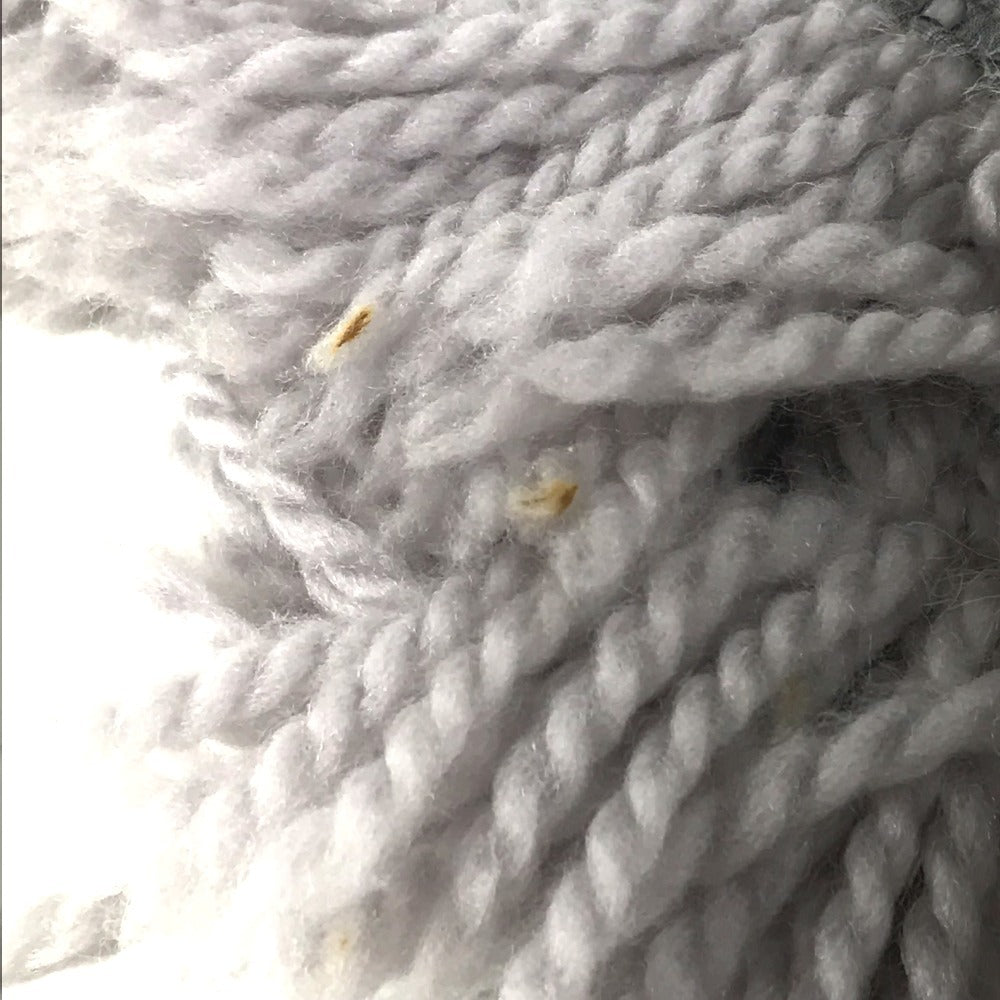 LOUIS VUITTON M74742 Echarpe Logomania Fringed Scarf Wool Unisex Grips Perle Grey