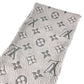 LOUIS VUITTON M74742 Echarpe Logomania Fringed Scarf Wool Unisex Grips Perle Grey