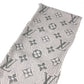 LOUIS VUITTON M74742 Echarpe Logomania Fringed Scarf Wool Unisex Grips Perle Grey