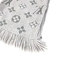 LOUIS VUITTON M74742 Echarpe Logomania Fringed Scarf Wool Unisex Grips Perle Grey