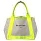 BALENCIAGA 339933 Navy Cabas S Navy Cabas S Bag Tote Bag Handbag Leather/Canvas Unisex Yellow