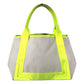 BALENCIAGA 339933 Navy Cabas S Navy Cabas S Bag Tote Bag Handbag Leather/Canvas Unisex Yellow