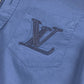 LOUIS VUITTON 2024年 LVロゴ アパレル トップス 長袖 シャツ 長袖シャツ コットン メンズ ネイビー