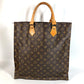 LOUIS VUITTON M51140 Monogram Sac Plat Tote Bag, Vertical Tote Handbag, Monogram Canvas, Unisex, Brown