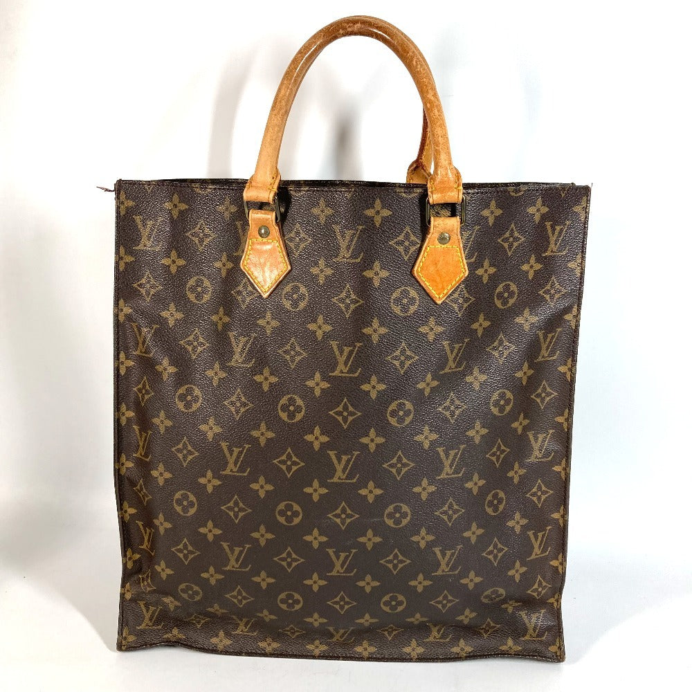 LOUIS VUITTON M51140 Monogram Sac Plat Tote Bag, Vertical Tote Handbag, Monogram Canvas, Unisex, Brown