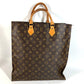 LOUIS VUITTON M51140 Monogram Sac Plat Tote Bag, Vertical Tote Handbag, Monogram Canvas, Unisex, Brown