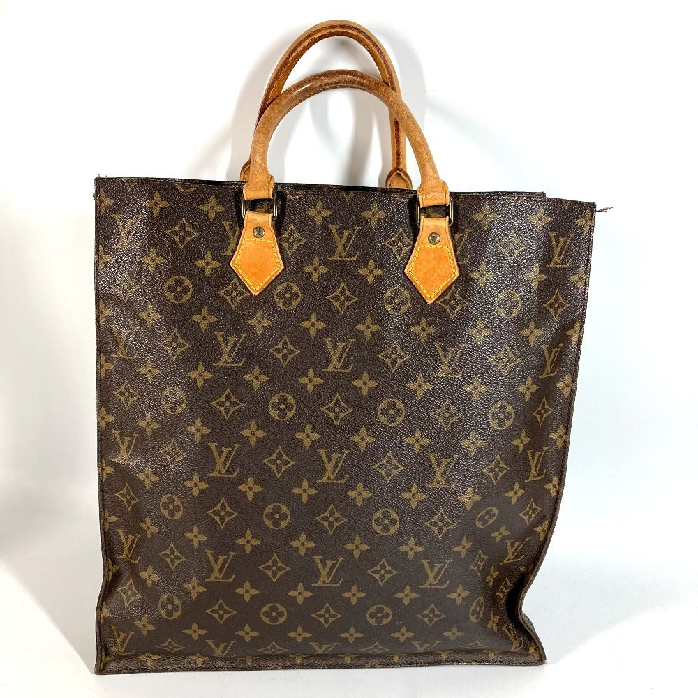 LOUIS VUITTON M51140 Monogram Sac Plat Tote Bag, Vertical Tote Handbag, Monogram Canvas, Unisex, Brown
