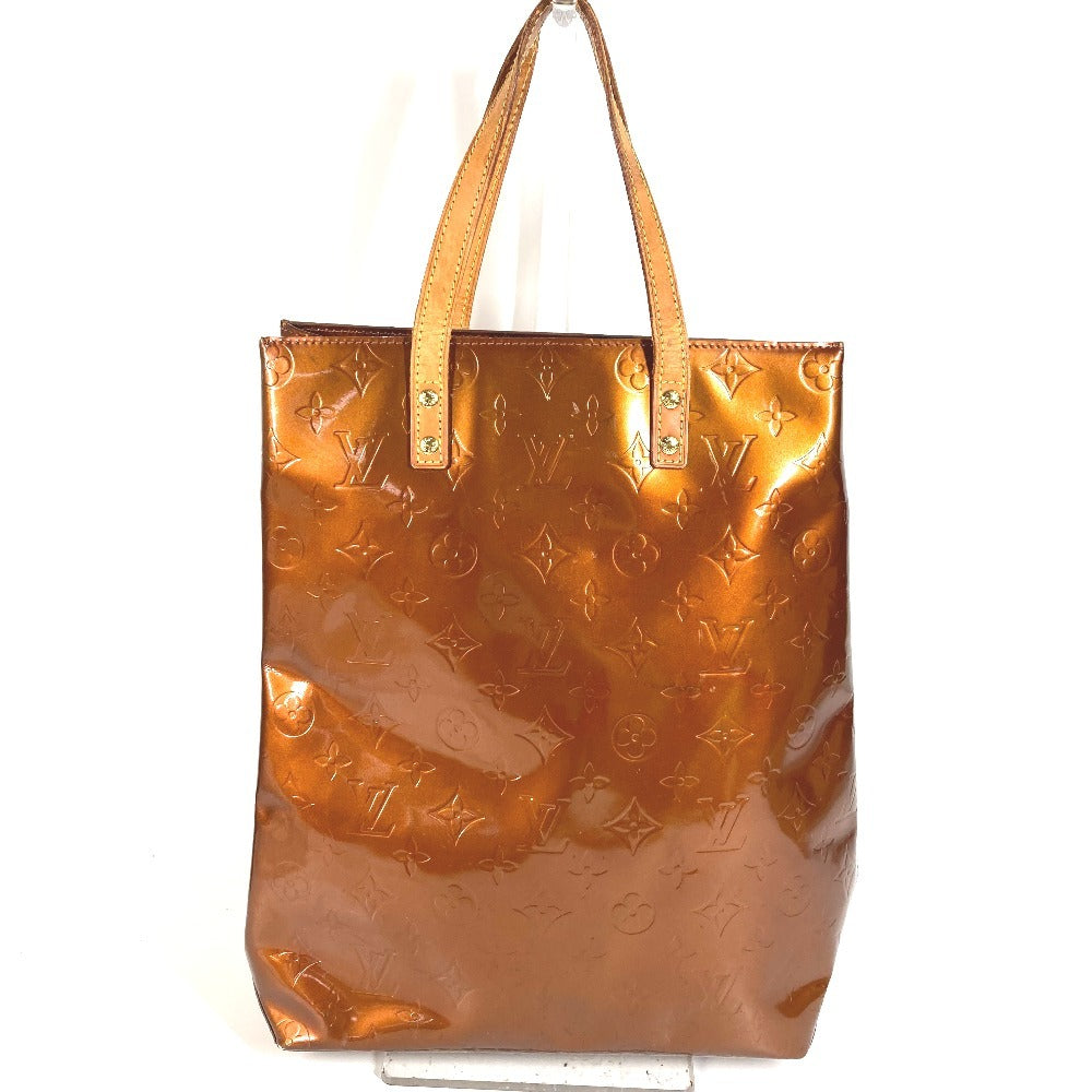 LOUIS VUITTON M91143 Monogram Vernis Reade MM Tote Bag Monogram Vernis Canvas Unisex Bronze Brown