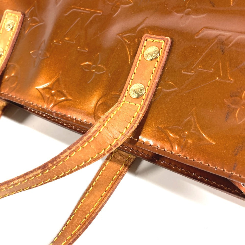 LOUIS VUITTON M91143 Monogram Vernis Reade MM Tote Bag Monogram Vernis Canvas Unisex Bronze Brown