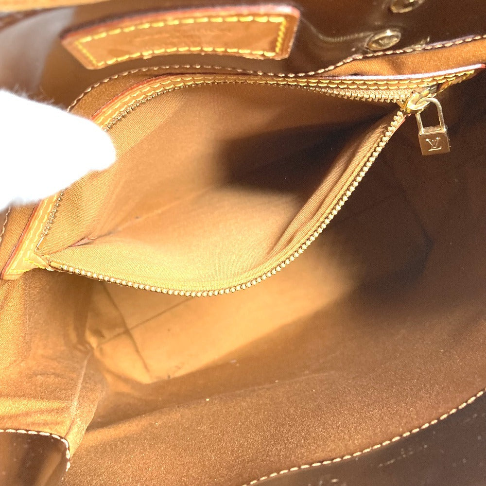 LOUIS VUITTON M91143 Monogram Vernis Reade MM Tote Bag Monogram Vernis Canvas Unisex Bronze Brown
