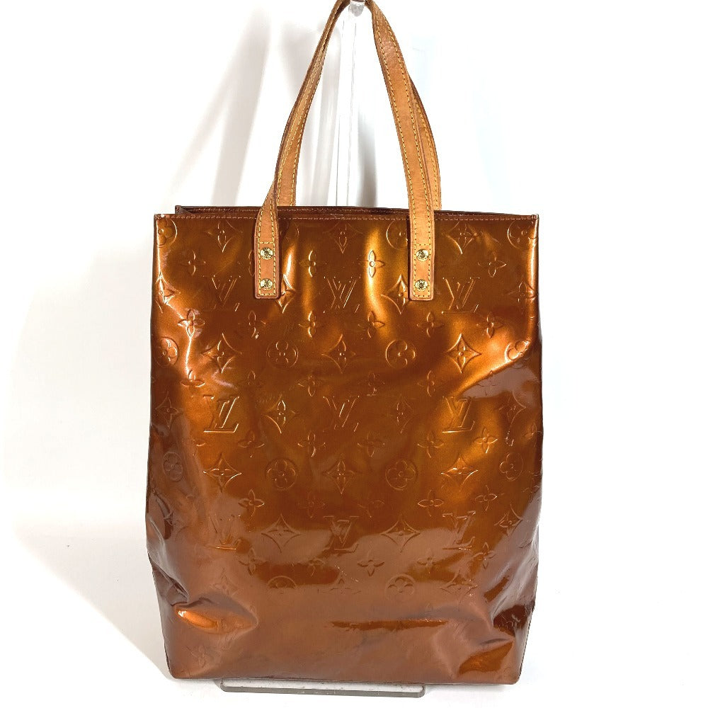 LOUIS VUITTON M91143 Monogram Vernis Reade MM Tote Bag Monogram Vernis Canvas Unisex Bronze Brown