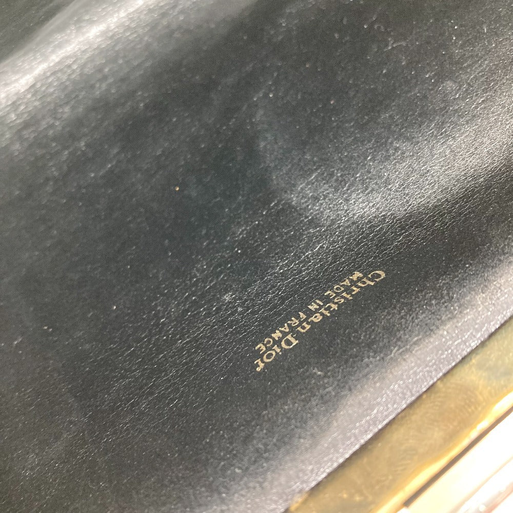 Dior ヴィンテージ トロッター がま口 セカンドバッグ カバン ポーチ クラッチバッグ レザー/キャンバス ユニセックス ネイビー系