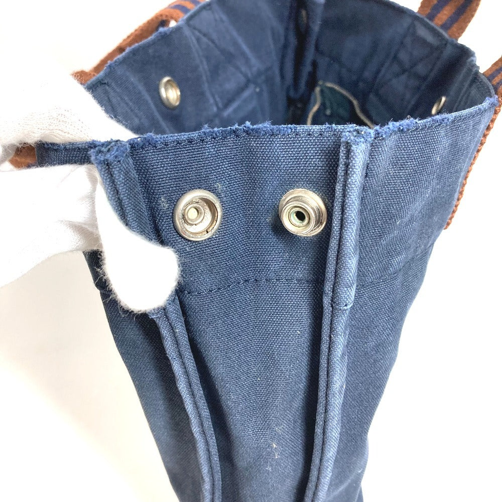HERMES Fourre-Tout PM Fourre Tout PM Bag Tote Bag Handbag Cotton Unisex Navy