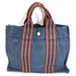 HERMES Fourre-Tout PM Fourre Tout PM Bag Tote Bag Handbag Cotton Unisex Navy