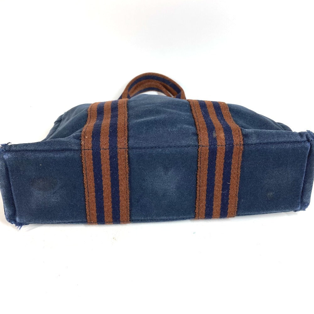 HERMES Fourre-Tout PM Fourre Tout PM Bag Tote Bag Handbag Cotton Unisex Navy