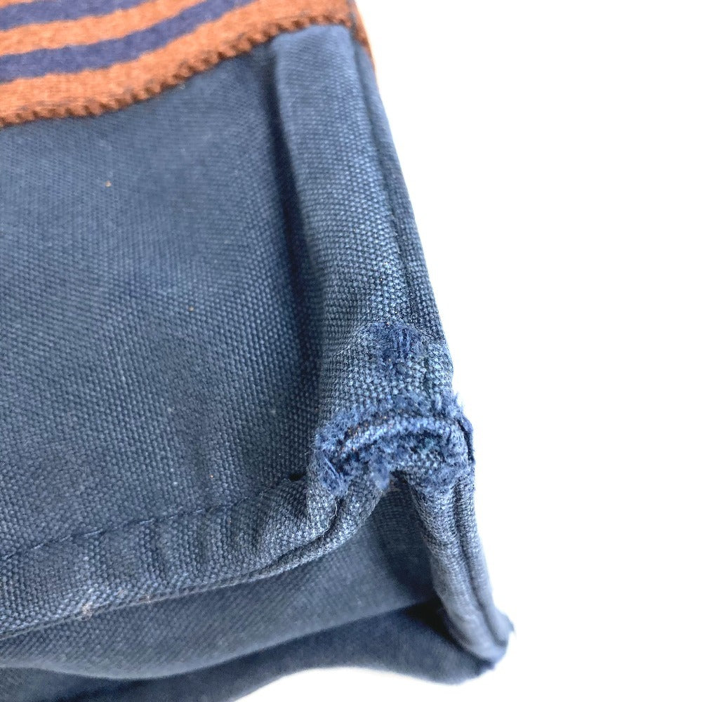 HERMES Fourre-Tout PM Fourre Tout PM Bag Tote Bag Handbag Cotton Unisex Navy